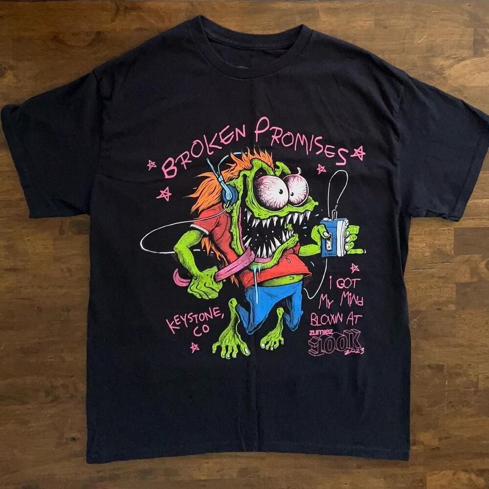 Broken Promises Zumiez Hook 2023 Keystone CO Monster T-Shirt Black Large L
